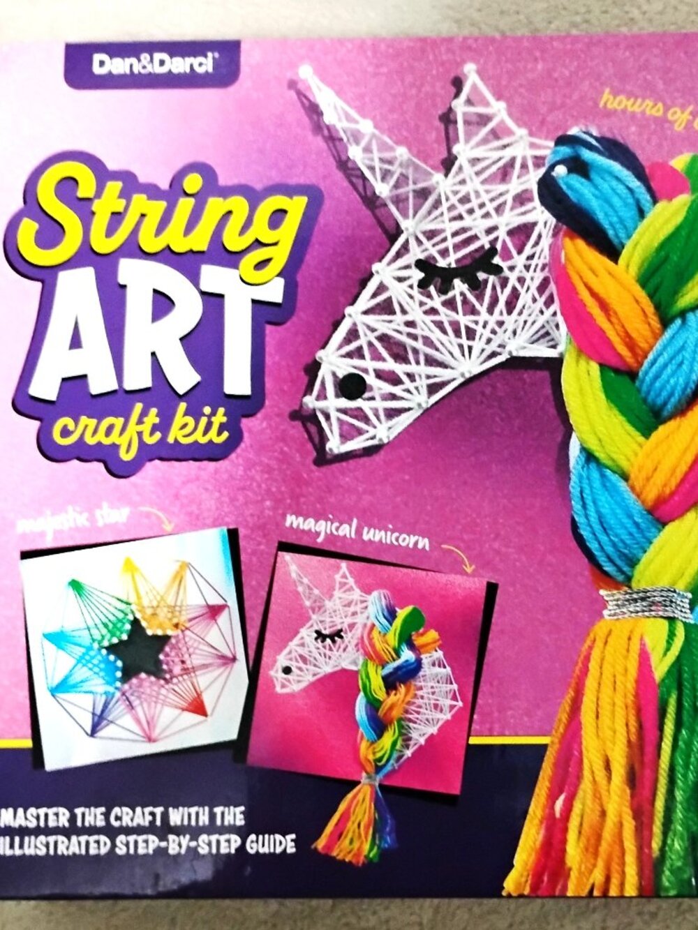 Dan & Darci UNICORN & Star String Art Craft Kit for Kids Ages 10+
